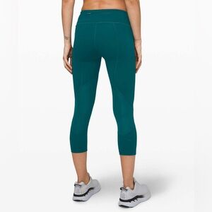 Lululemon Pace Rival Crop 22” Leggings Full-On Luxtreme Emerald